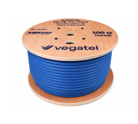 Кабель коаксиальный VEGATEL 8D-FB Cu (ГОСТ, синий) бухта 100м